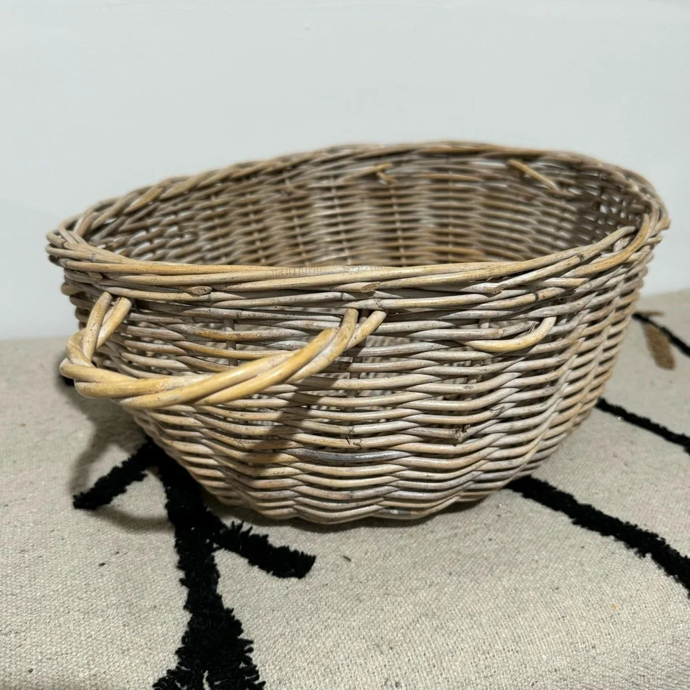 Vintage Hand Woven Rare Oval Basket